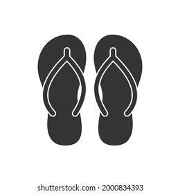 Flip flop Sandals Icon Design Graphic  Template Isolated