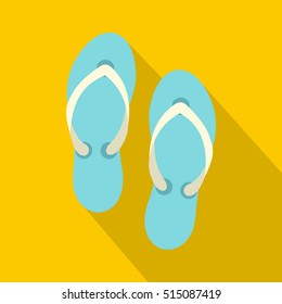 Flip Flop Sandals Icon. Flat Illustration Of Flip Flop Sandals Vector Icon For Web Design