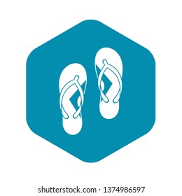 Flip flop sandals icon. Simple illustration of flip flop sandals vector icon for web