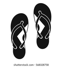 Flip flop sandals icon. Simple illustration of flip flop sandals vector icon for web