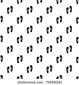 Flip flop sandals pattern seamless in simple style vector illustration
