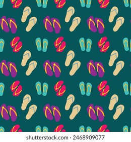 Flip Flop Seamless Vector Pattern Design