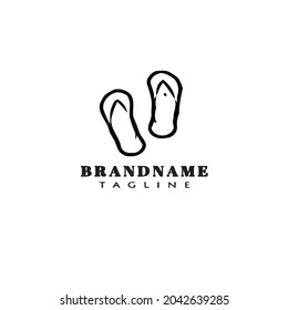 flip flop shoe logo icon design template modern vector illustration