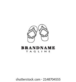 flip flop shoe logo icon design template modern vector illustration