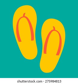 Flip Flop Shoe Vector Icon