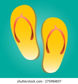 Flip Flop Shoe Vector Icon