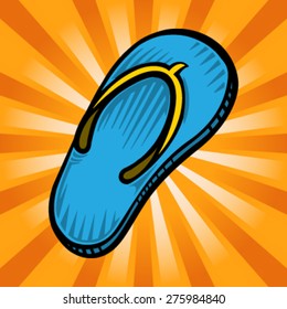 Flip Flop Shoe Vector Icon