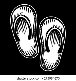 Flip Flop Shoe Vector Icon