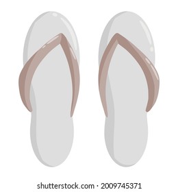 flip flop in summer color illustration