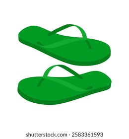 Flip Flop, Summer Flat Vector Illustration. Isolated