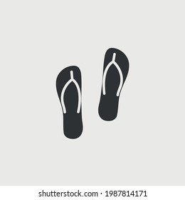 flip flop summer slippers vector icon beach wear