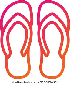 Flip flop Vector Icon Design Illustration