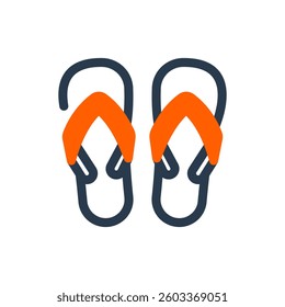 Flip Flop Vector Icon for Songkran