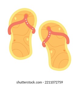 Flip-Flop-Vektorgrafik einzeln auf weißem Hintergrund