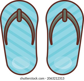 flip flop Vector illustration on a transparent background. Premium quality symbols. Vector Line Flat color  icon for concept and graphic design.