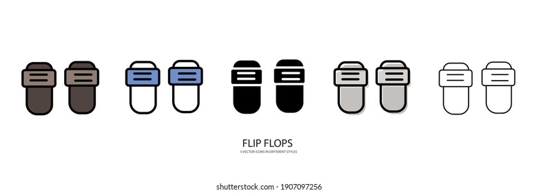 flip flop vector type icon