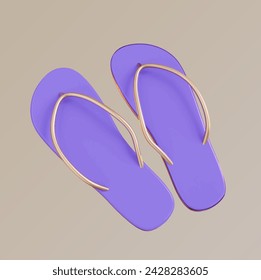 flip flops 3d render vector summer