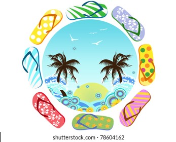 Flip Flops around summer