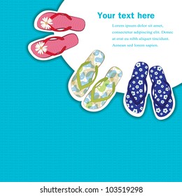 Flip flops banner with a space for text