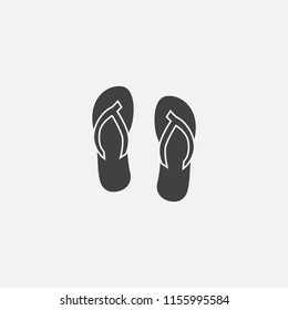 flip flops base icon. Simple sign illustration. flip flops symbol design from Beach series. Can be used for web, print and mobile