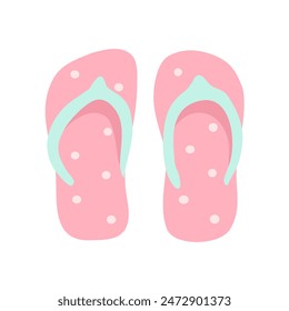 Flip flops for beach. Cartoon illustration