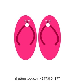 Flip flops cartoon, digital art illustration