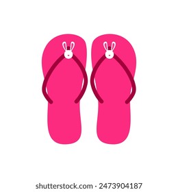 Flip flops cartoon, digital art illustration