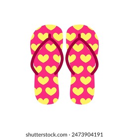 Flip flops cartoon, digital art illustration