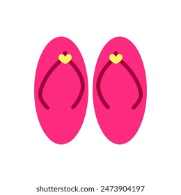 Flip flops cartoon, digital art illustration