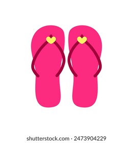 Flip flops cartoon, digital art illustration