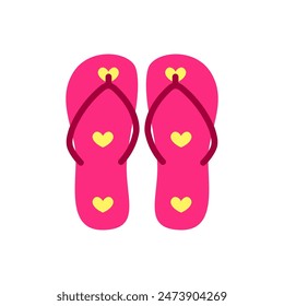 Flip flops cartoon, digital art illustration