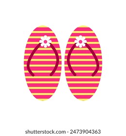 Flip flops cartoon, digital art illustration