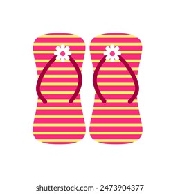 Flip flops cartoon, digital art illustration