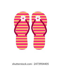 Flip flops cartoon, digital art illustration