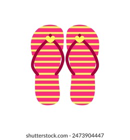 Flip flops cartoon, digital art illustration