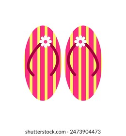 Flip flops cartoon, digital art illustration