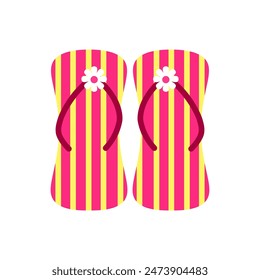 Flip flops cartoon, digital art illustration