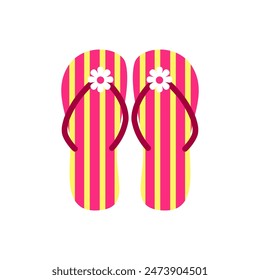 Flip flops cartoon, digital art illustration