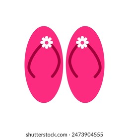 Flip flops cartoon, digital art illustration