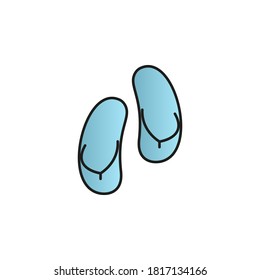 Flip flops color gradient vector icon