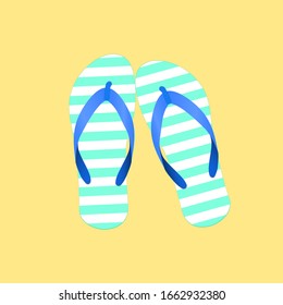 Flip flops colorful summer fresh vector design
