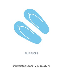 flip flops concept line icon. Simple element illustration. flip flops concept outline symbol design.