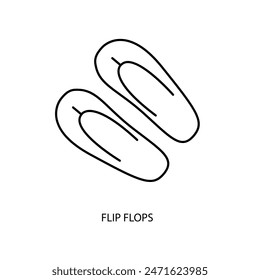 flip flops concept line icon. Simple element illustration. flip flops concept outline symbol design.