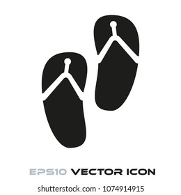 Flip Flops flat glyph icon vector