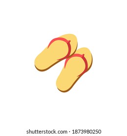 Flip Flops flat icon. Color simple element from summer tourism collection. Creative Flip Flops icon for web design, templates, infographics and more