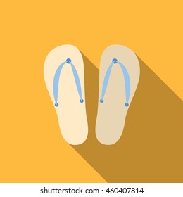 Flip flops flat icon illustration isolated vector sign symbol