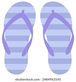 Flip flops flat icon isolated on a white background.