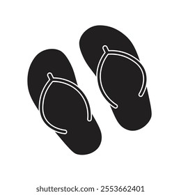 flip flops flat icon vector