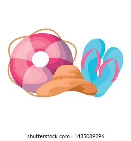 flip flops with float protection and hat female