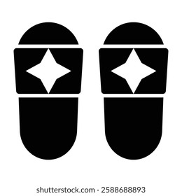 Flip Flops Glyph Icon Design For Personal And Commercial Use